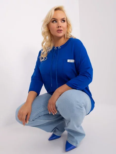 Bluză Fashionhunters albastru