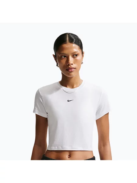 Tricou pentru femei Nike Sportswear Chill Knit white/black alb