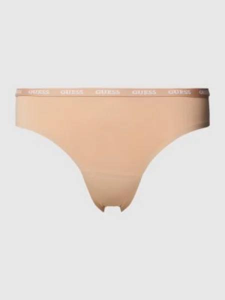 Stringi z elastycznym z logo model ‘DARCEY BRAZILIAN’ Guess beżowe