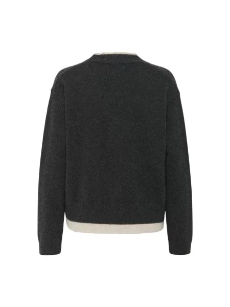 Kardigan My Essential Wardrobe z dekoltem w serek czarny