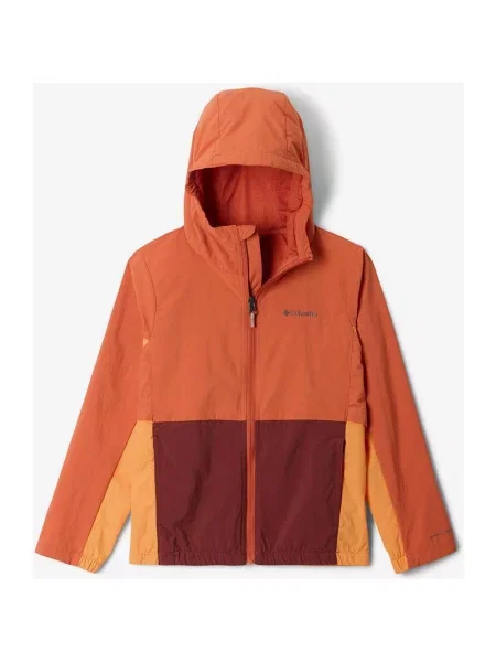 Kurtka z kapturem dziecięca Columbia Tabor Trail Windbreaker XL pomarańczowa