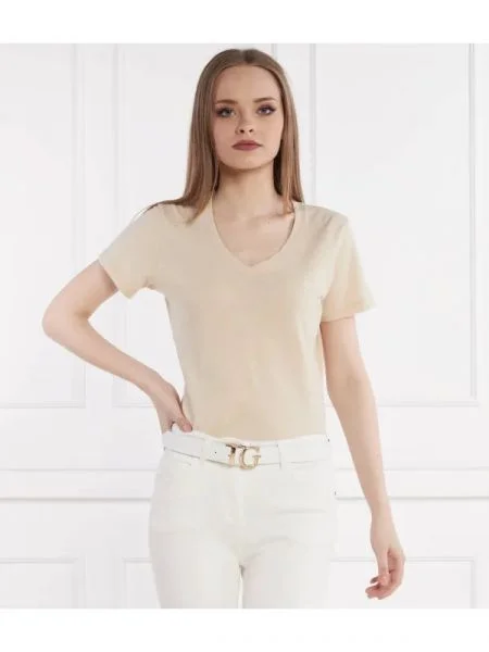 GUESS Tricou SS VN SLUBBY bej