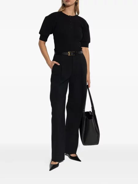 Pantaloni Victoria Beckham plisate negru