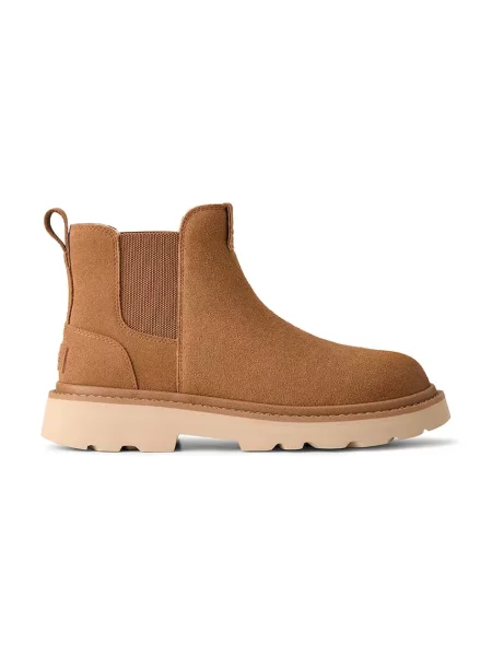 UGG pantofi de piele întoarsă Chelsea Lug maro