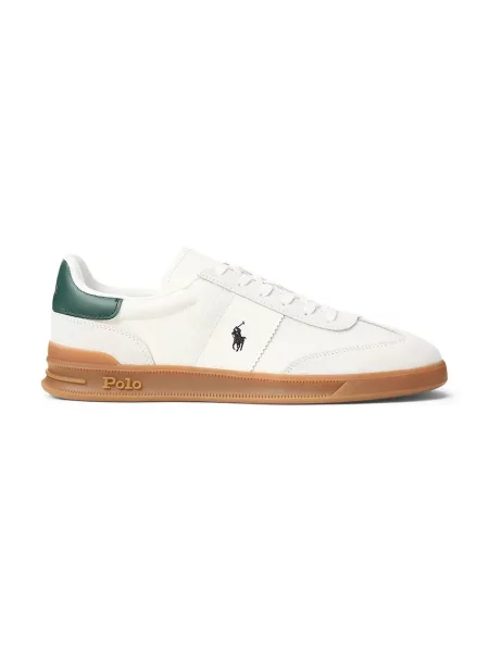 Polo Ralph Lauren sneakersy skórzane NYLON/SUEDE-HRT AERA białe