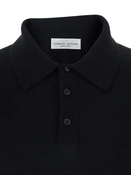 Tricou polo Roberto Collina negru
