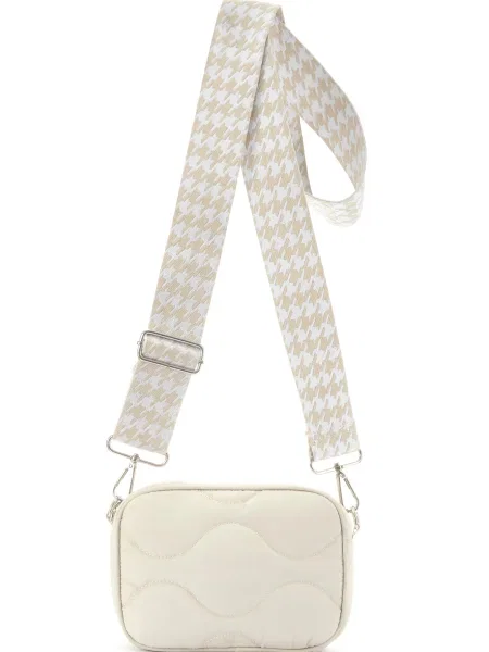 VIVANCE Torba za čez ramo kremna bela