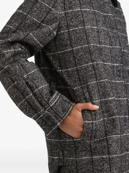 Geacă Dolce & Gabbana de catifea cord în carouri negru