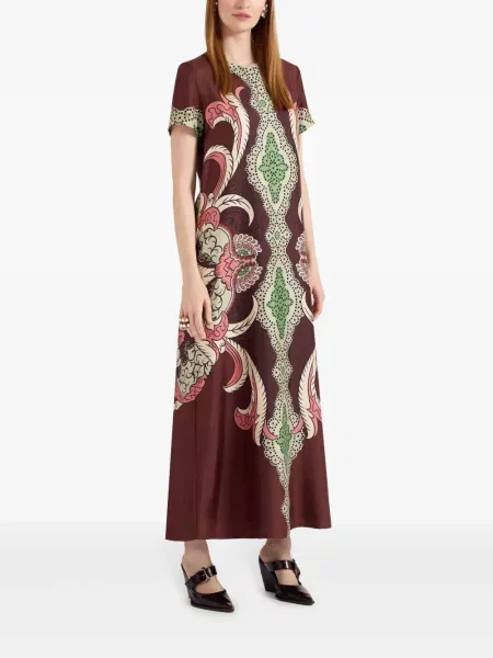 Rochie midi La Doublej până la genunchi de costum maro