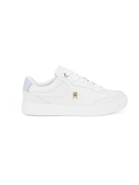 Tommy Hilfiger De piele sneakers alb