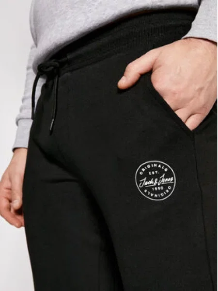 JACK & JONES Kelnės Gordon juoda balta
