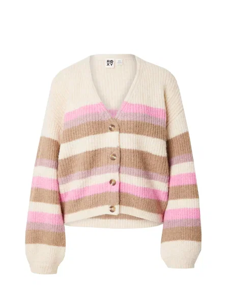 Roxy Cardigan Marble Tiles Stripe bej
