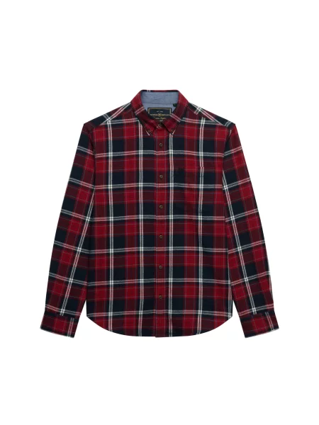 Superdry & Co Cămașă bleumarin / roșu alb