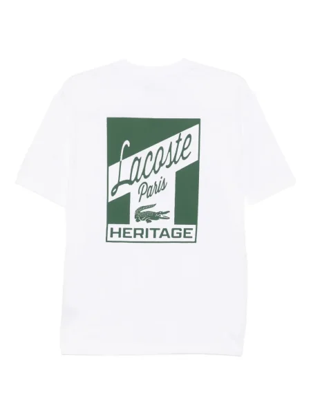 Tricou Lacoste cu imagine alb