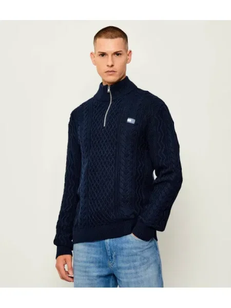 Tommy Jeans Pulover Bleumarin