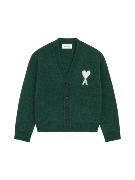 Sweter Ami Paris zielony