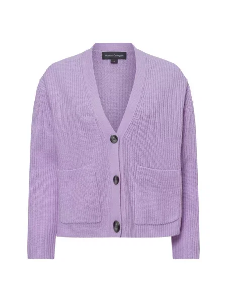 Franco Callegari Kardigan Kobiety Wełna lila jednolity S
