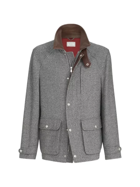 Geanta de piele Brunello Cucinelli gri