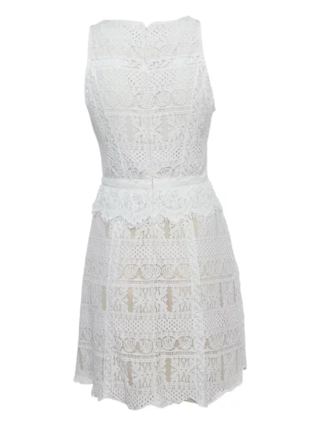 Rochie mini Allsaints din dantelă de costum alb