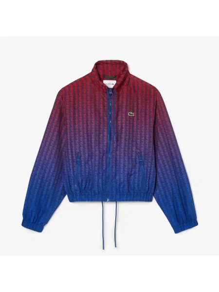 Lacoste Kurtka Short Zipped Monogram Print Ombre