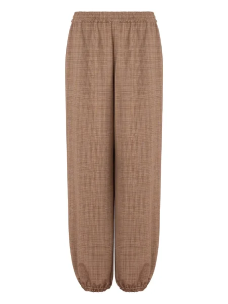 Pantaloni Moschino în carouri maro