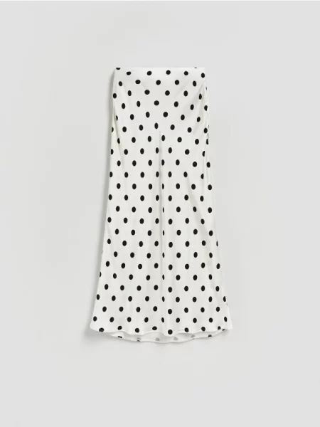 Reserved Satynowa spódnica maxi wielobarwny