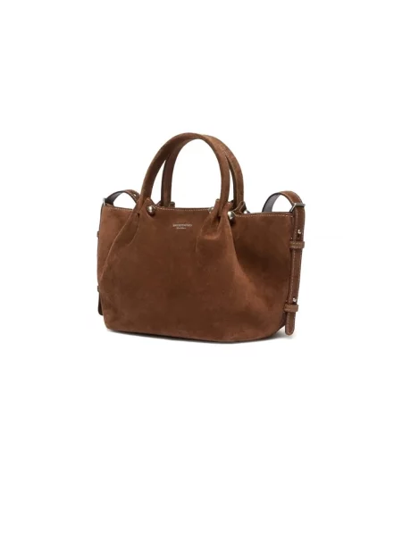 Shopperka Weekend Max Mara zamszowa brązowa