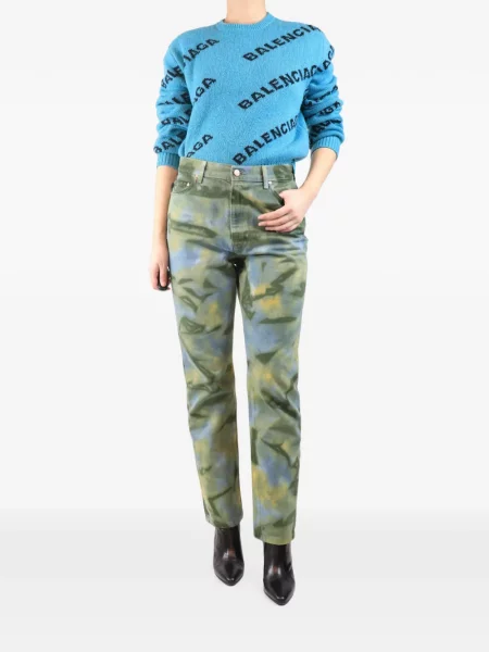 Pantaloni Ulla Johnson cu imagine verde
