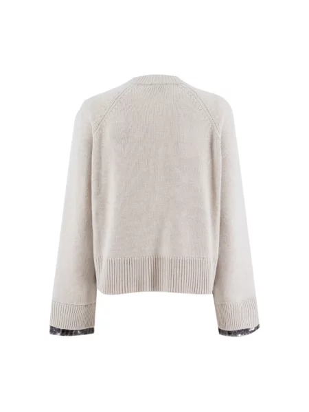 Sweter Brunello Cucinelli z kaszmiru biały