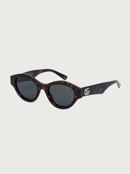 Gucci στρογγυλά γυαλιά ηλίου Γυναικεία καφέ