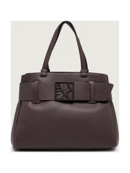 Armani Exchange Geantă shopper maro