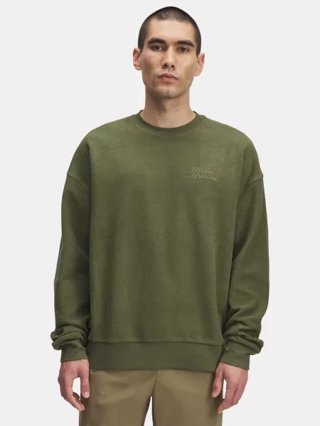 Hanorac crewneck Under Armour din material terry kaki