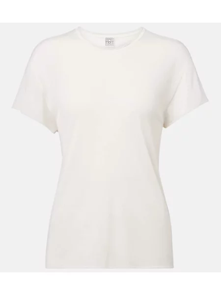 Tricou Toteme de mătase alb