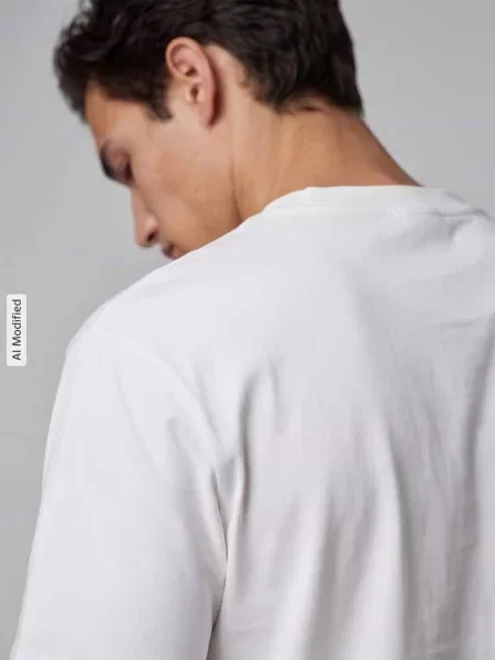 T-shirt o kroju regular fit z czystej bawełny model Derenn' Hugo biała