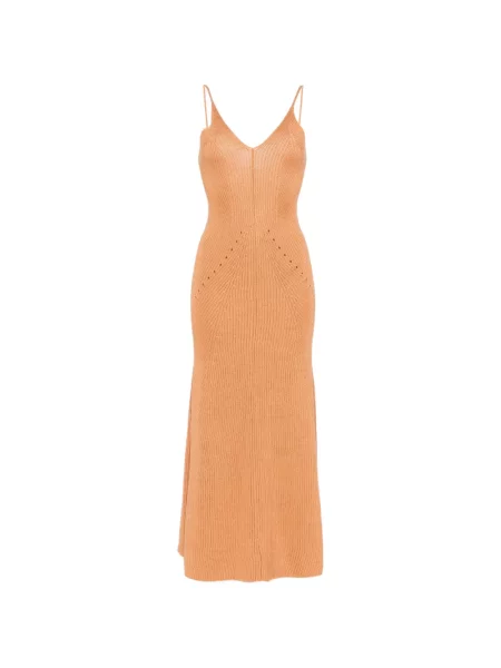 Rochie maxi Erika Cavallini tricotate maro