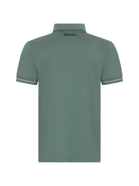 Tricou polo Boss cu imagine verde