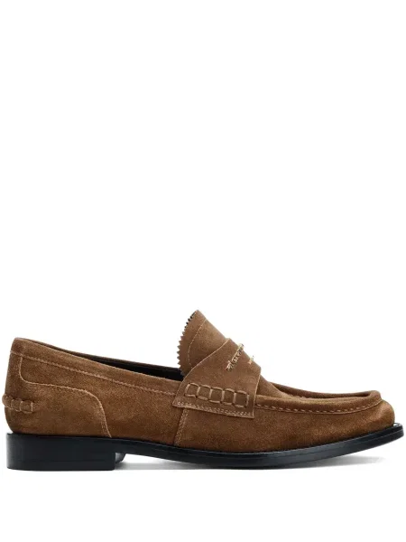 Pantofi loafer Alexander Wang din piele de căprioară maro