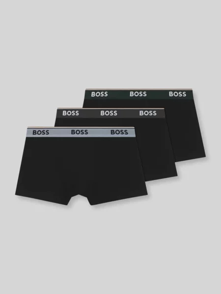 Obcisłe bokserki z mieszanka bawełny w zestaw 3 szt. model Power' Boss czarne