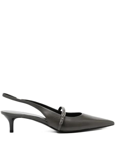 Pantofi cu toc Tory Burch cu cataramă gri