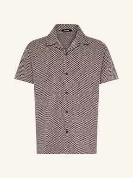 Reiss Košile Resort Drakes Relaxed Fit hnědá černá