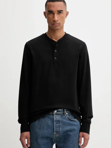 Тениска с дълъг ръкав Filippa K черно