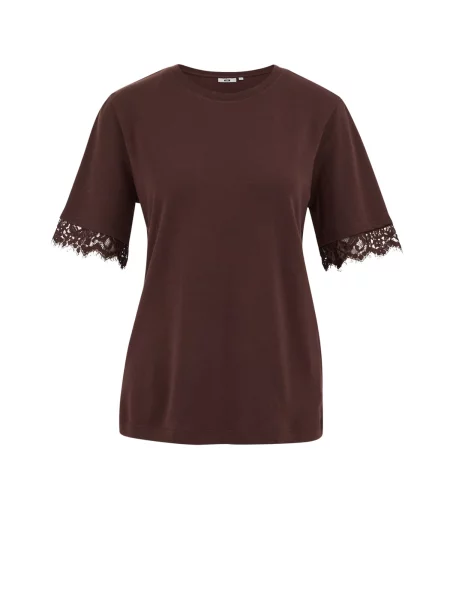 WE Fashion Tricou închis maro
