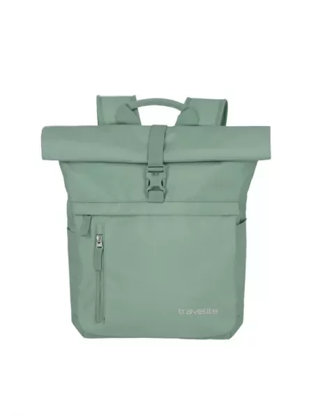 Travelite Basics Roll-up Light Green Backpack Green πράσινο