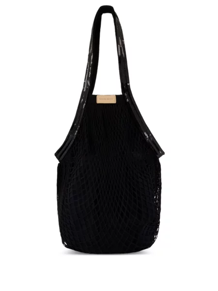 Torebka Vanessa Bruno z siateczką z siateczki czarna