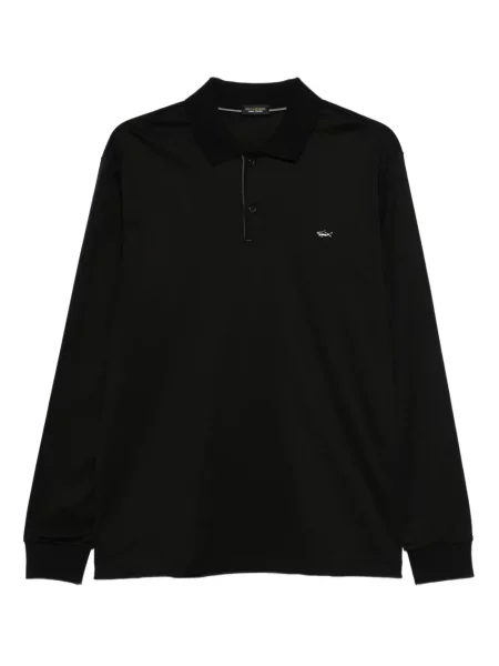 Polo Paul & Shark cu broderie negru