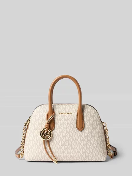 Torebka z nadrukiem z logo na całej powierzchni model Freddie' Michael Michael Kors biała