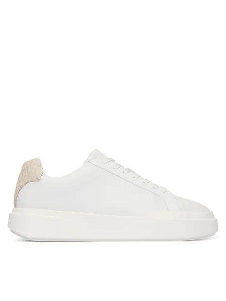 Calvin Klein Сникърси Chunky Cupsole Laceup Lth Bt Aop бял