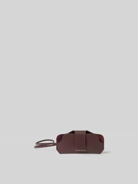 Etui na okulary przeciwsłoneczne ze skóry Victoria Beckham czerwone