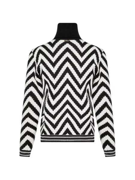 Pulover Fracomina din jacard negru