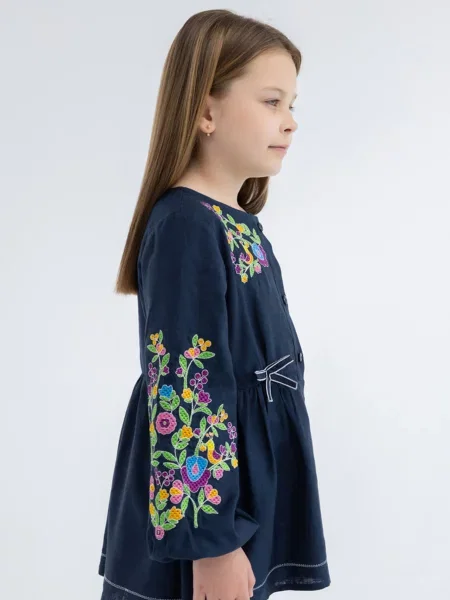 Детская рубашка Folk Moda синяя